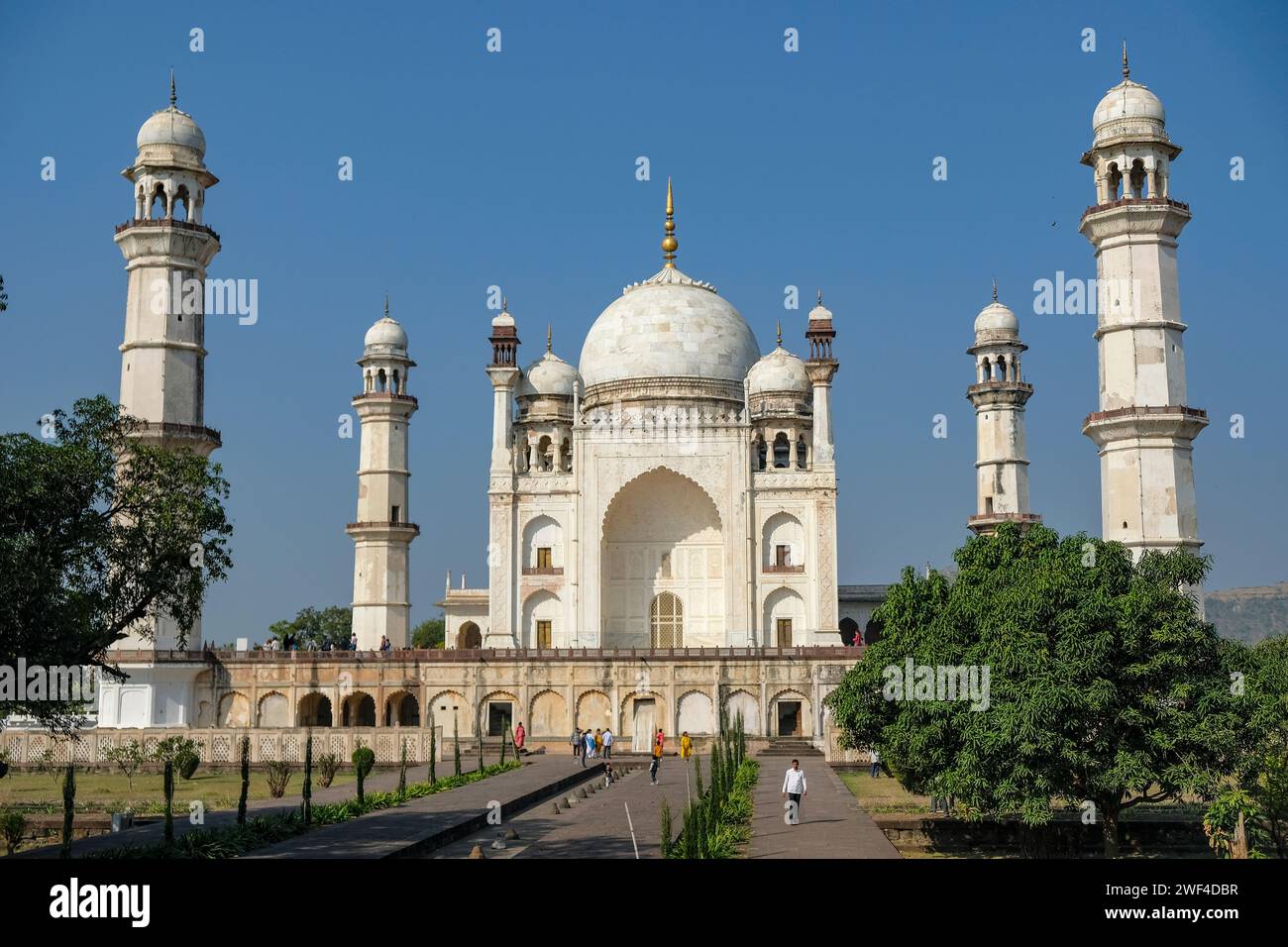 Aurangabad, India - 21 gennaio 2024: Il Bibi Ka Maqbara è un mausoleo costruito da Azam Shah ad Aurangabad, India. Foto Stock