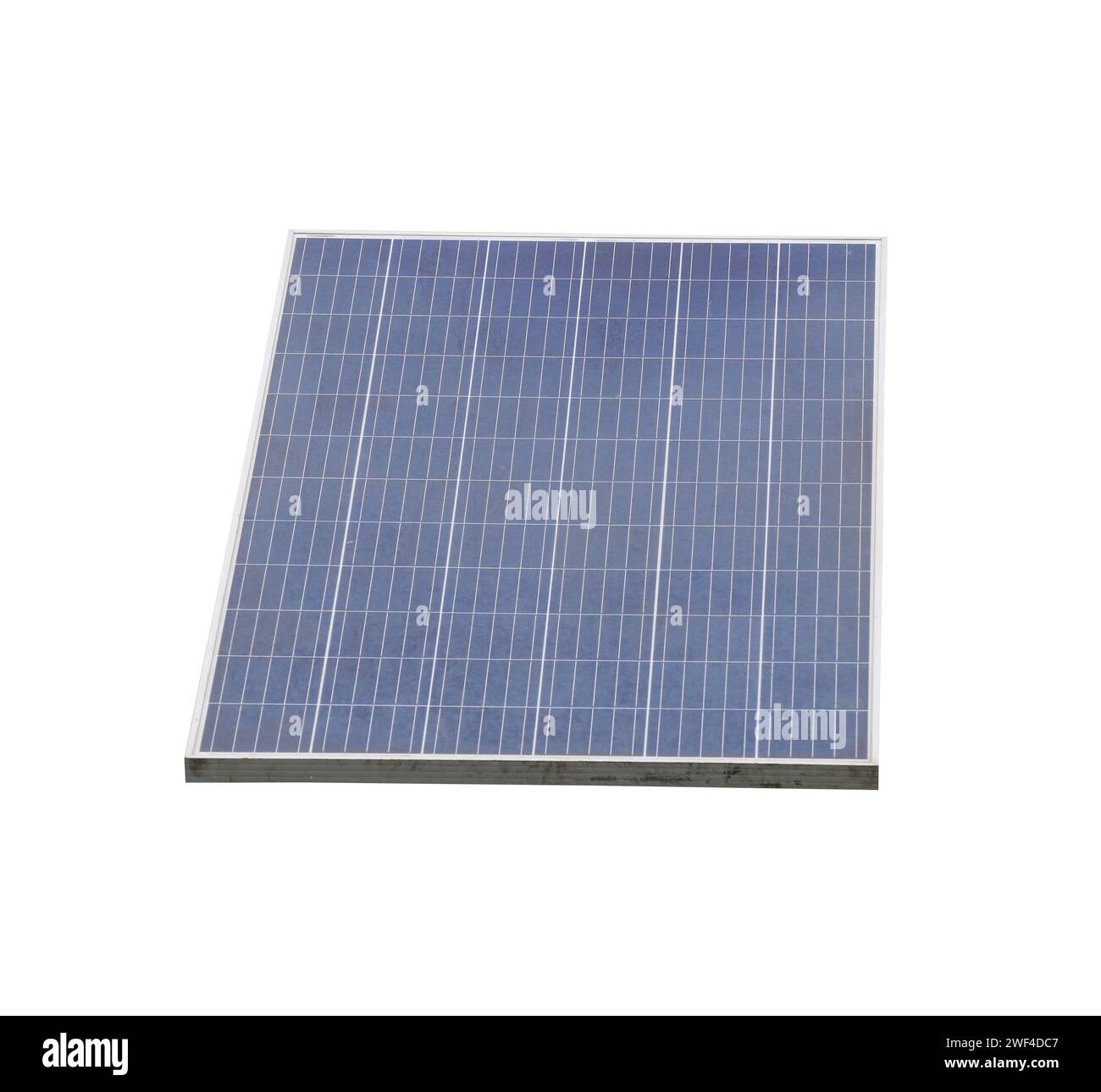 Pannello a celle solari isolato su sfondo bianco e con percorsi di ritaglio. Foto Stock