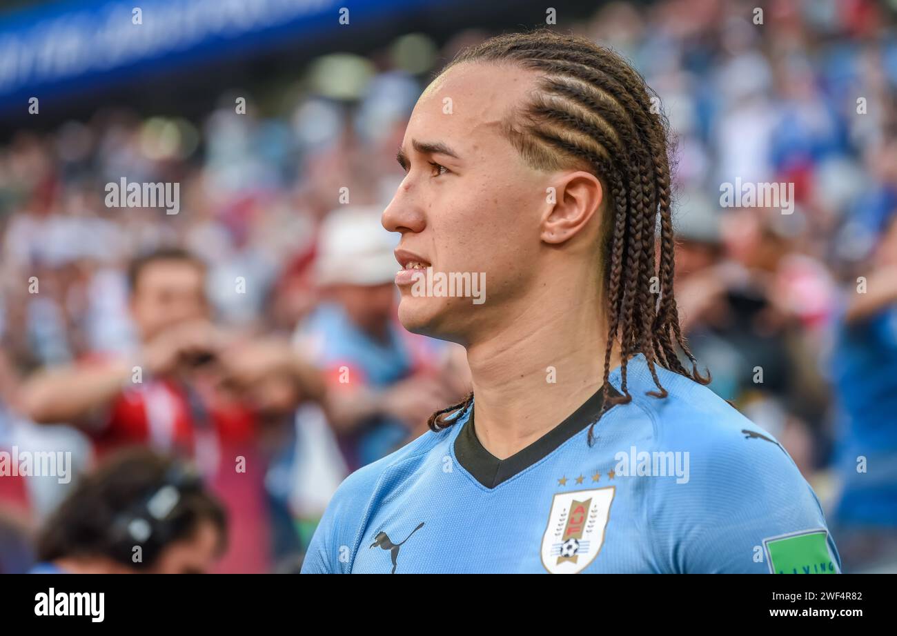 Samara, Russia – 25 giugno 2018. Diego Laxalt, centrocampista della nazionale uruguaiana durante la partita della Coppa del mondo FIFA 2018 Uruguay vs Russia (3-0) Foto Stock
