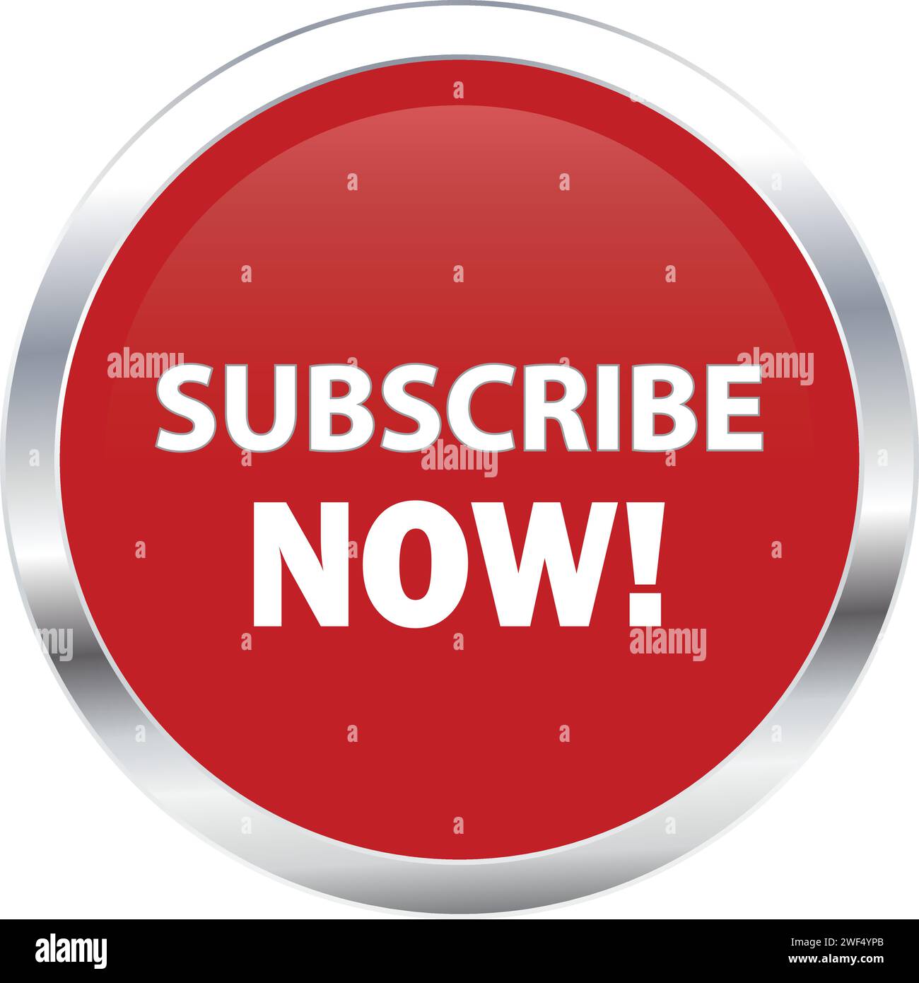 Pulsante Subscribe Now, Subscribe Now Sign Vector, Subscribe Now icona rossa Illustrazione Vettoriale