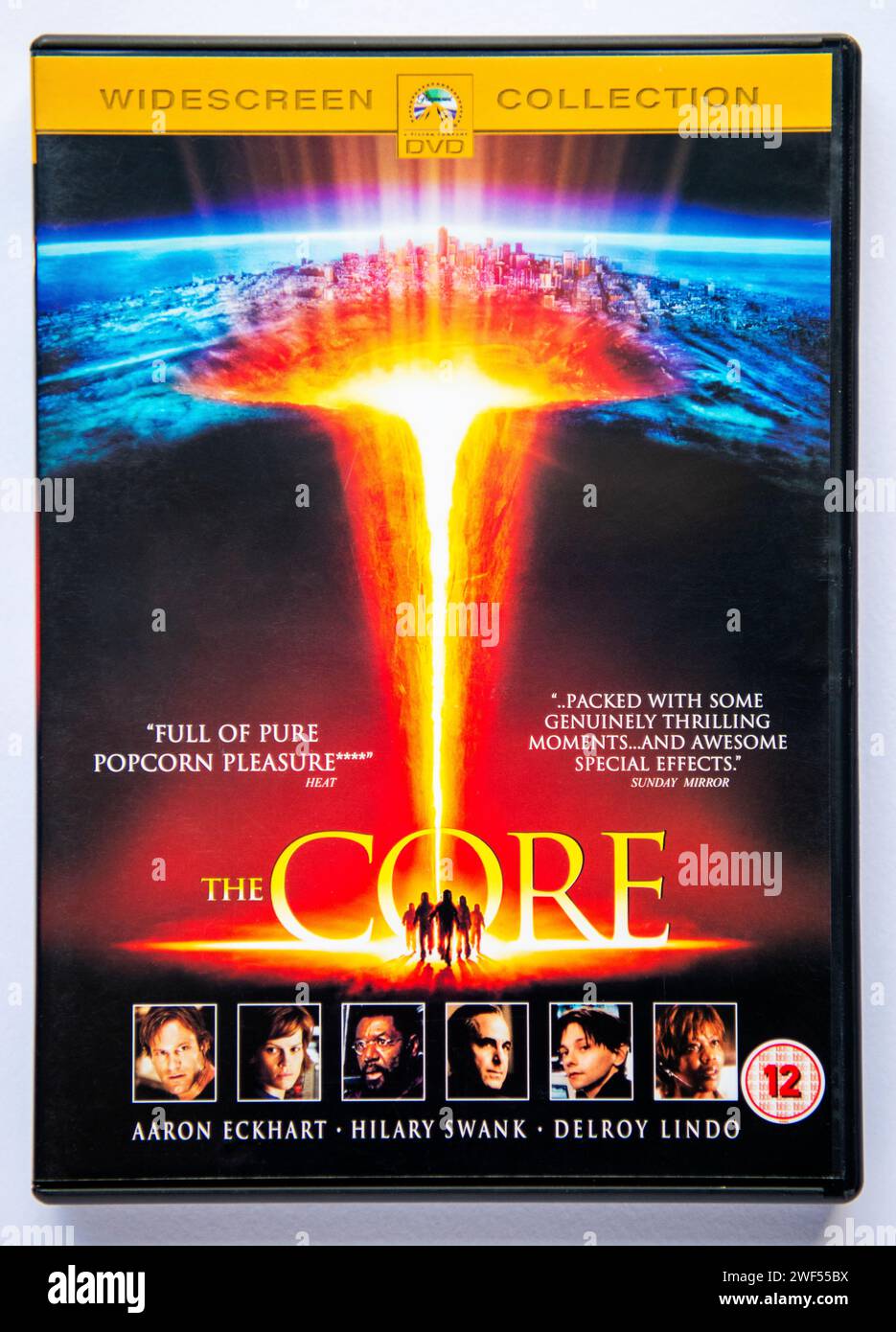 Copertina di una copia in DVD di The Core, un film di fantascienza/azione che è stato originariamente distribuito nei cinema nel 2003 Foto Stock