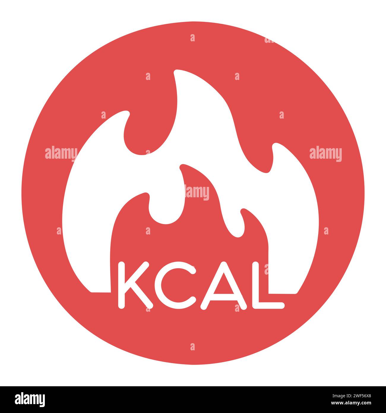 Icona solida del vettore di fuoco kcal. Calorie bruciate, segni di bruciatura dei grassi. Simbolo grafico per la progettazione di siti Web e app per la perdita di peso e fitness, logo, app, interfaccia utente Illustrazione Vettoriale