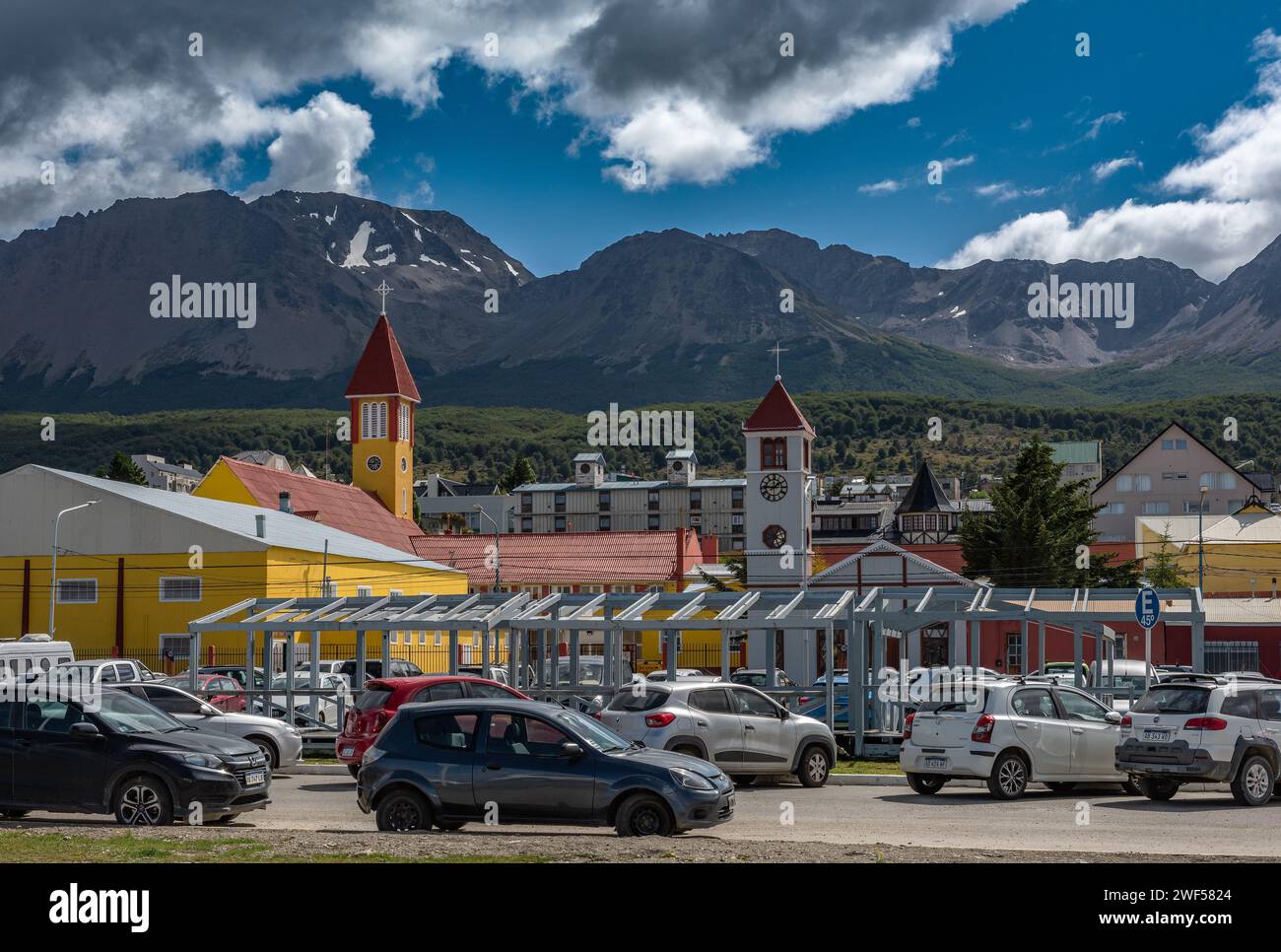 Via a Ushuaia, la città più meridionale del mondo, Tierra del Fuego, Argentina Foto Stock