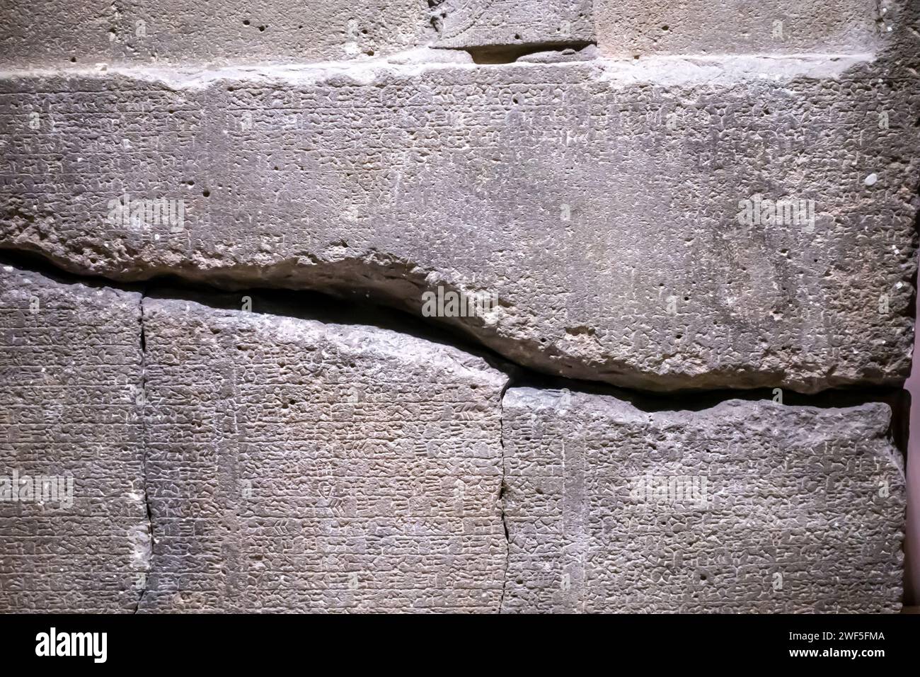 Iscrizione re Nabonide, età del ferro, vi - V secolo a.C., Basalt, Harran Foto Stock