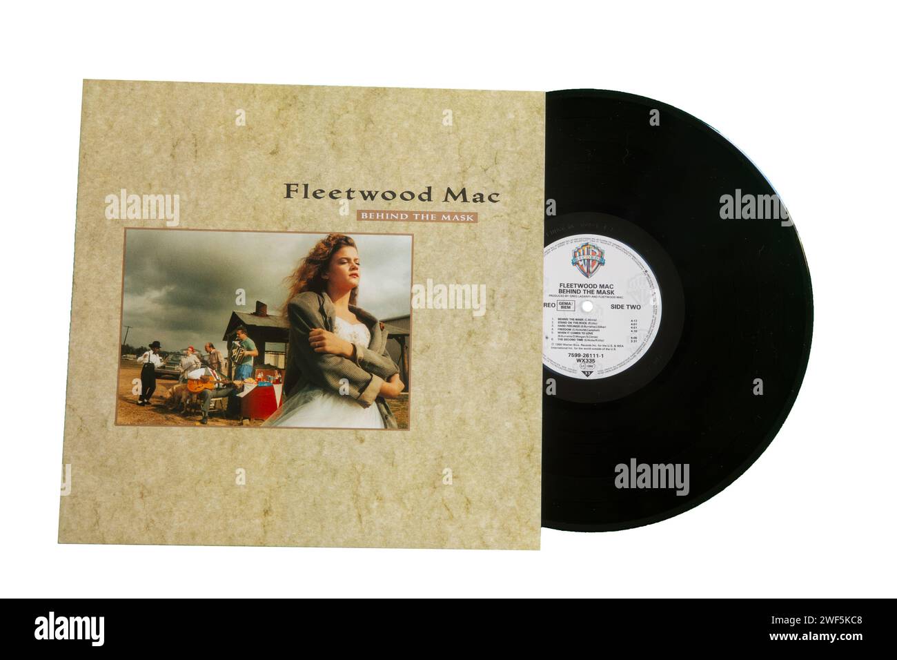Cover dell'album BEHIND THE MASK della band FLEETWOOD MAC del 1990 Foto Stock