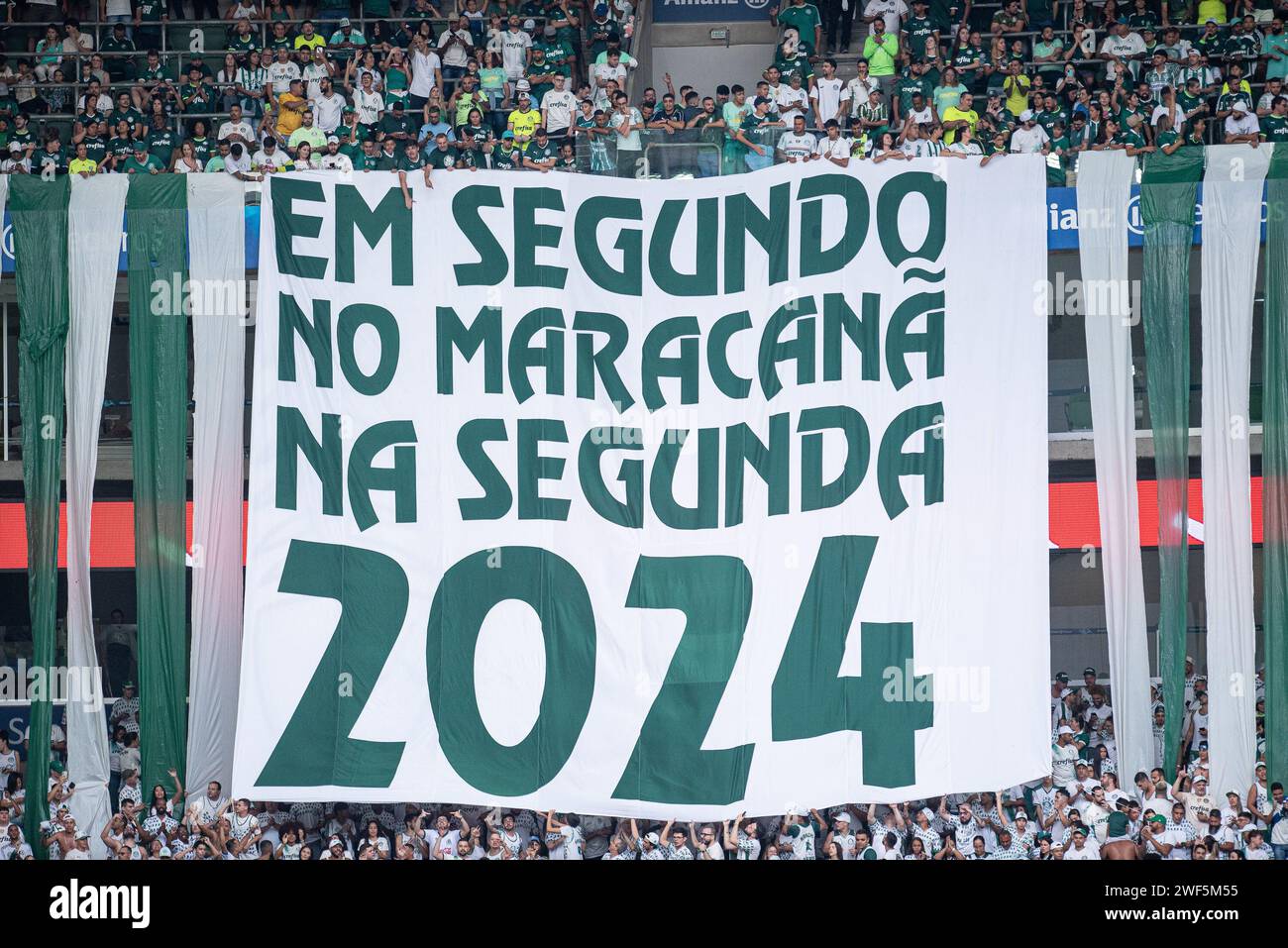 San Paolo, San Paolo, Brasile. 28 gennaio 2024. San Paolo (SP), 01/28/2024 - PAULISTAO/PALMEIRAS domenica, 28 gennaio 2024. (Immagine di credito: © Ronaldo Barreto/TheNEWS2 via ZUMA Press Wire) SOLO USO EDITORIALE! Non per USO commerciale! Foto Stock