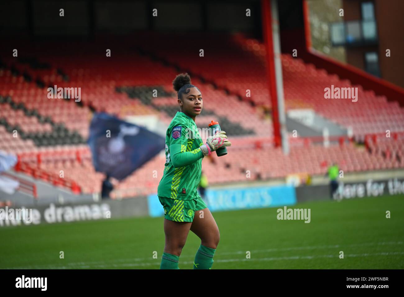 Khiara Keating al Tottenham Hotspur Women contro Manchester City Women al Gaughan Stadium, East London, Regno Unito. Domenica 28 gennaio 2024 Foto Stock