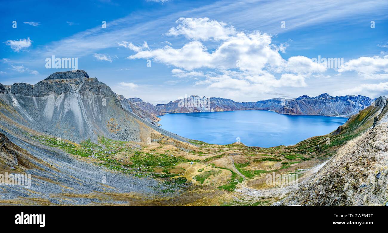 Tianchi, West Slope of Changbai Mountain, Fusong County, Yanbian Korean Autonomous Prefecture, Jilin Province Foto Stock