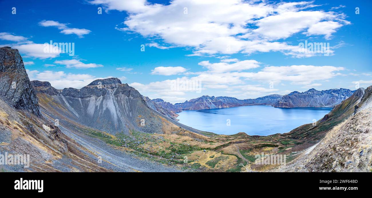 Tianchi, West Slope of Changbai Mountain, Fusong County, Yanbian Korean Autonomous Prefecture, Jilin Province Foto Stock