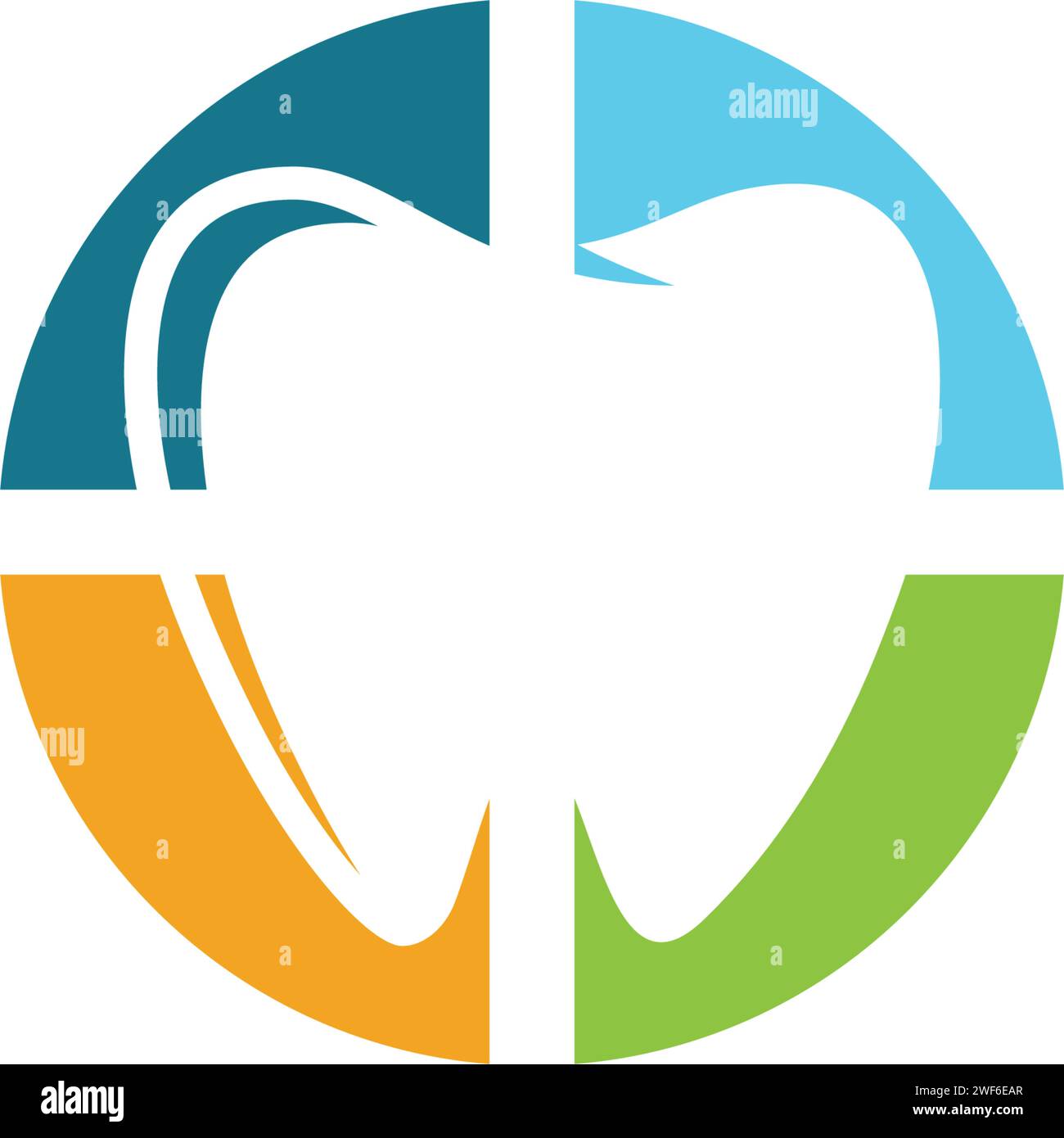 Logo dentale Template illustrazione vettoriale design icona Illustrazione Vettoriale