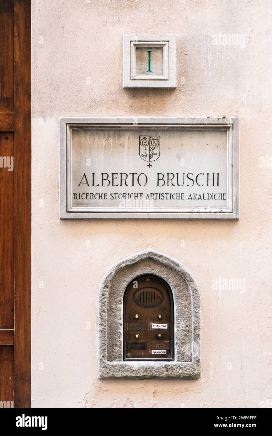 Buchette del vino, Wine Windows di Firenze, Toscana, Italia Foto Stock