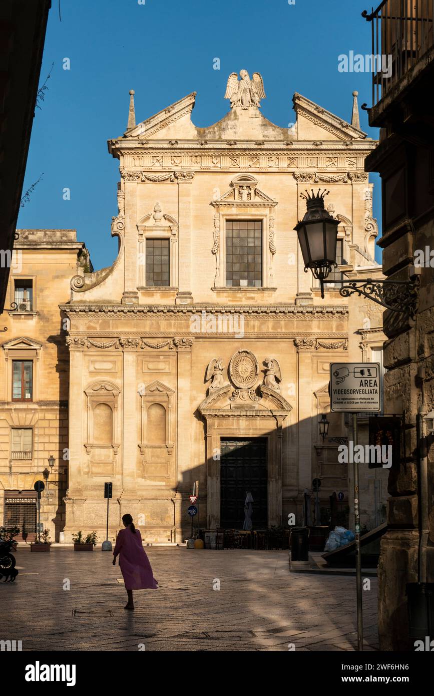 Centro storico di Lecce, Salento, Puglia, Italia Foto Stock
