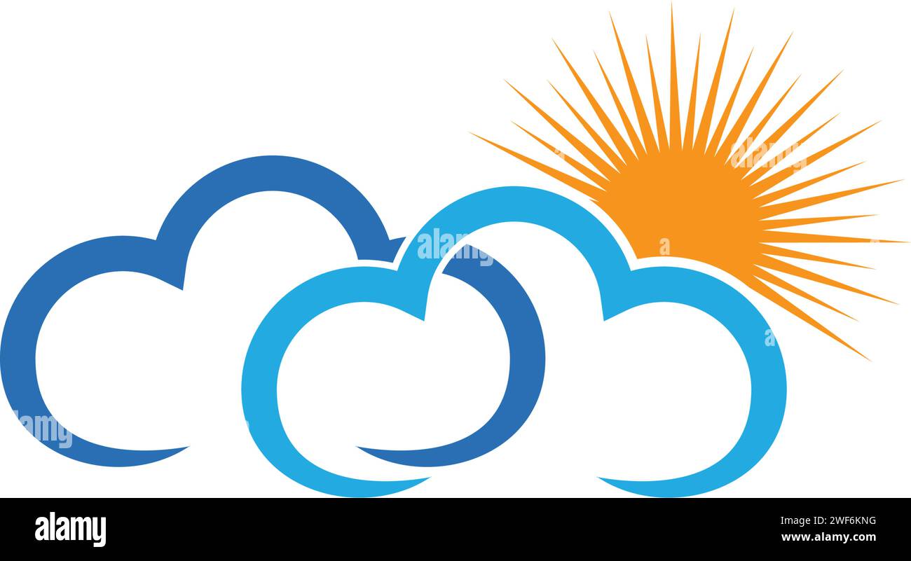 La tecnologia cloud logo vettoriale modello di vettore di design Illustrazione Vettoriale