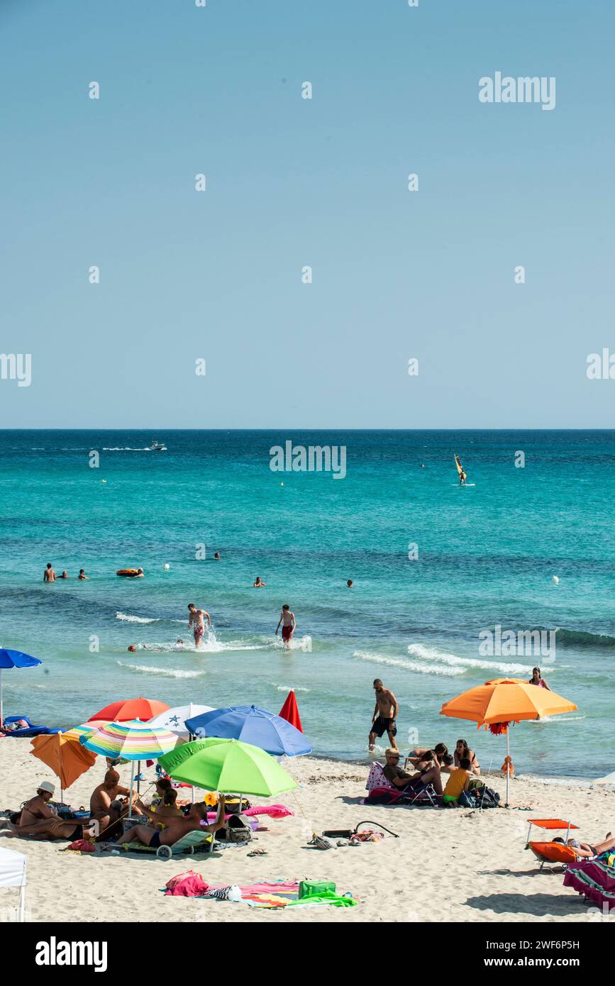 Spiaggia di Torre San Giovanni, Salento, Puglia, Italia Foto Stock