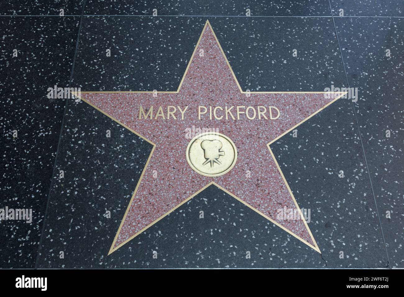 Mary Pickford star sulla Hollywood Walk of Fame, Hollywood, California, USA Foto Stock