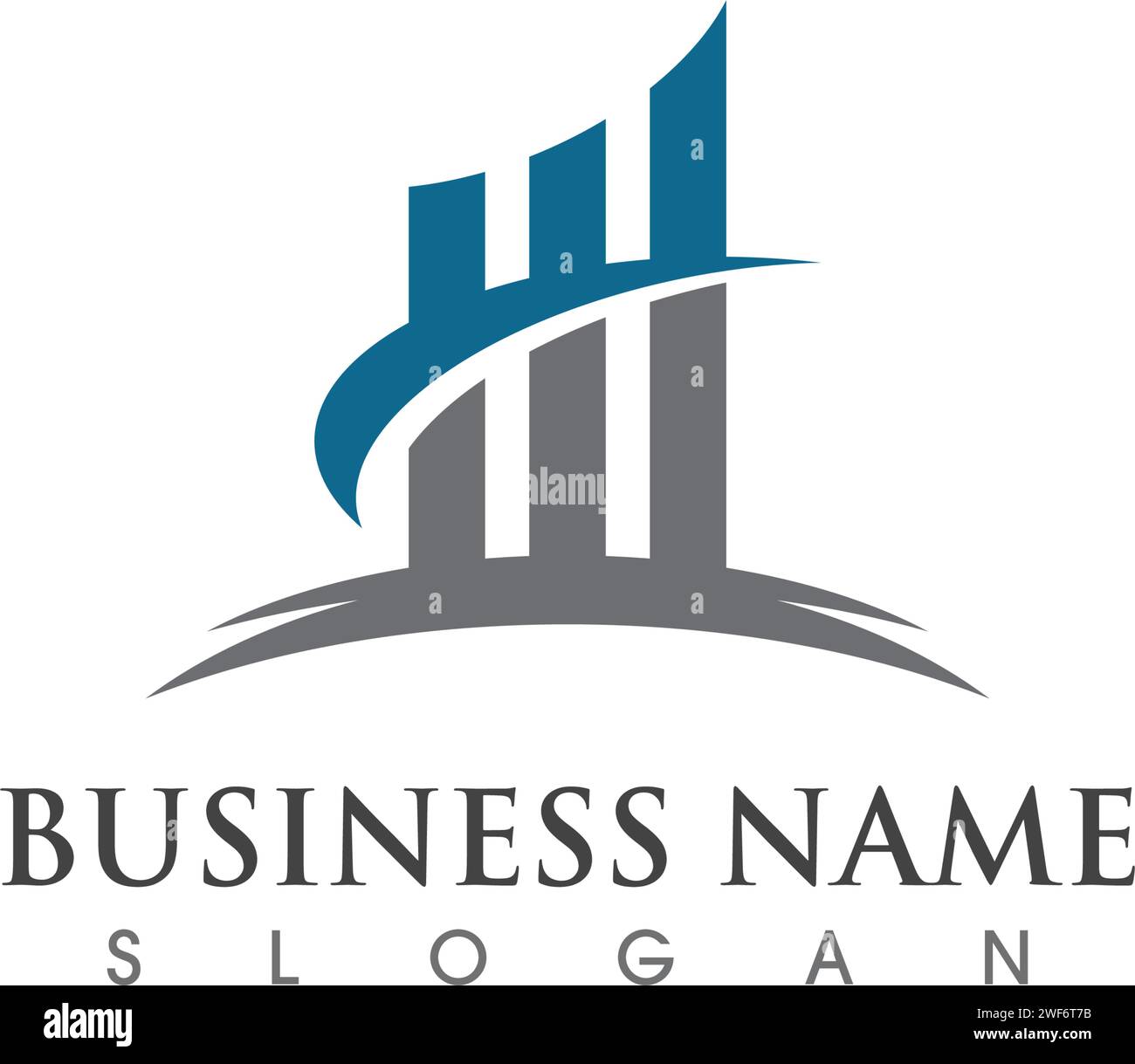 Finanza aziendale logo professionale modello icona vettore Illustrazione Vettoriale