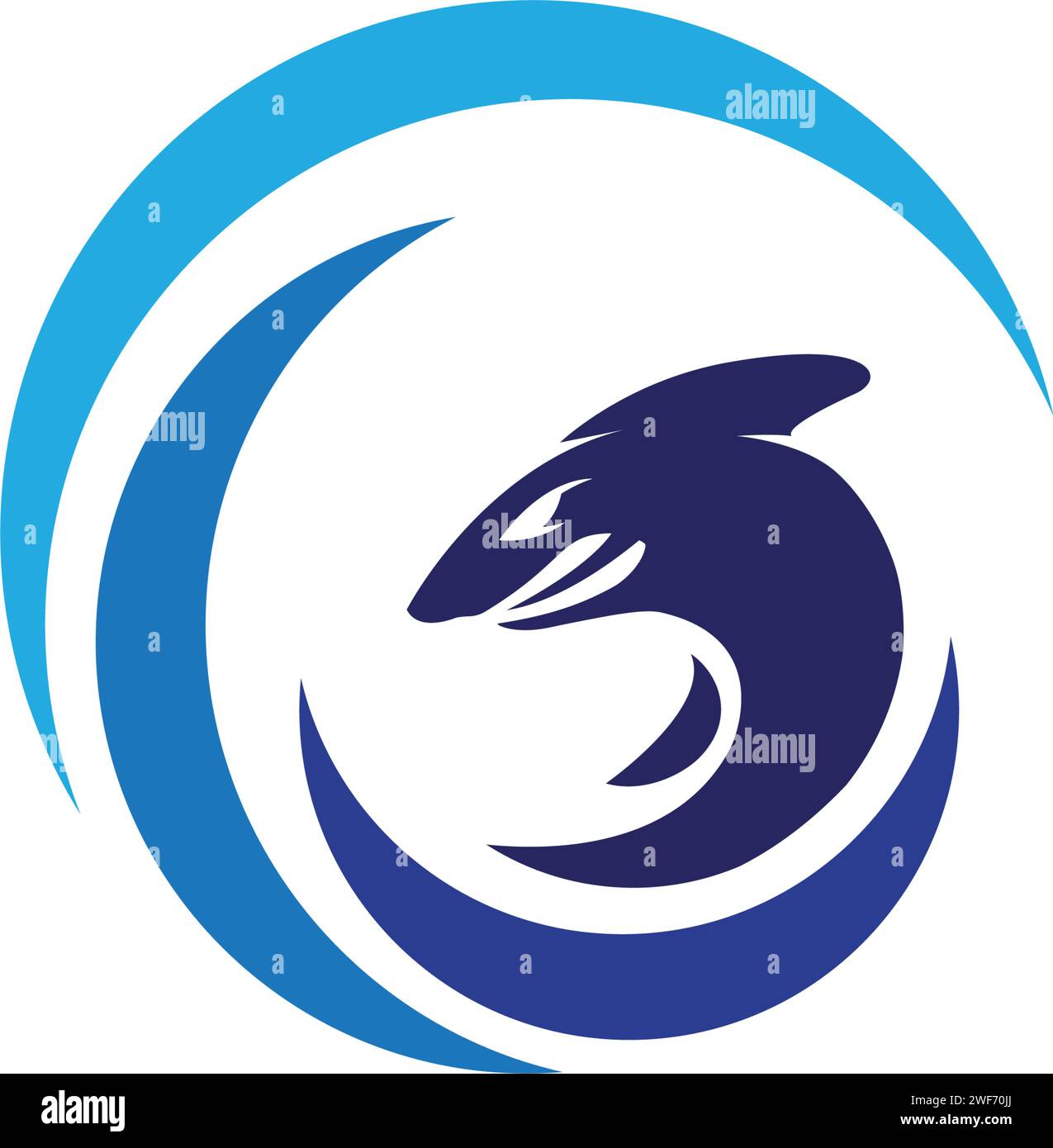 Shark Logo Illustrazione Vettore modello Illustrazione Vettoriale