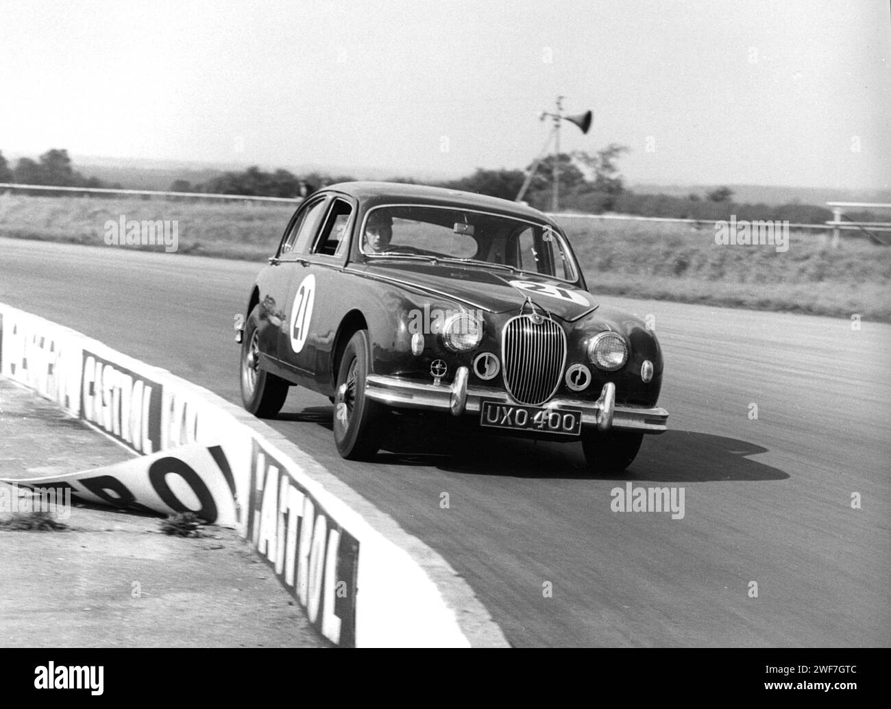 Jaguar Mk1 3,4 Silverstone 9/9/1961 J.W. Dean. CD1659 Foto Stock