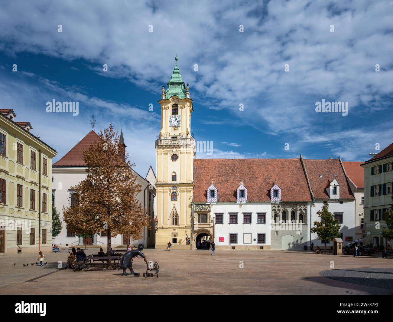 Piazza principale, città vecchia, Bratislava, Slovacchia Foto Stock