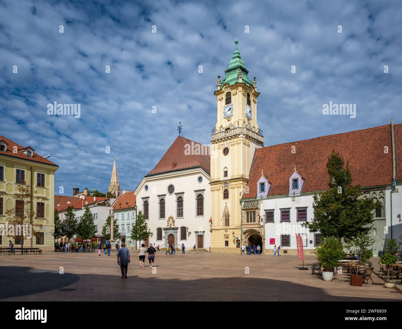 Piazza principale, città vecchia, Bratislava, Slovacchia Foto Stock