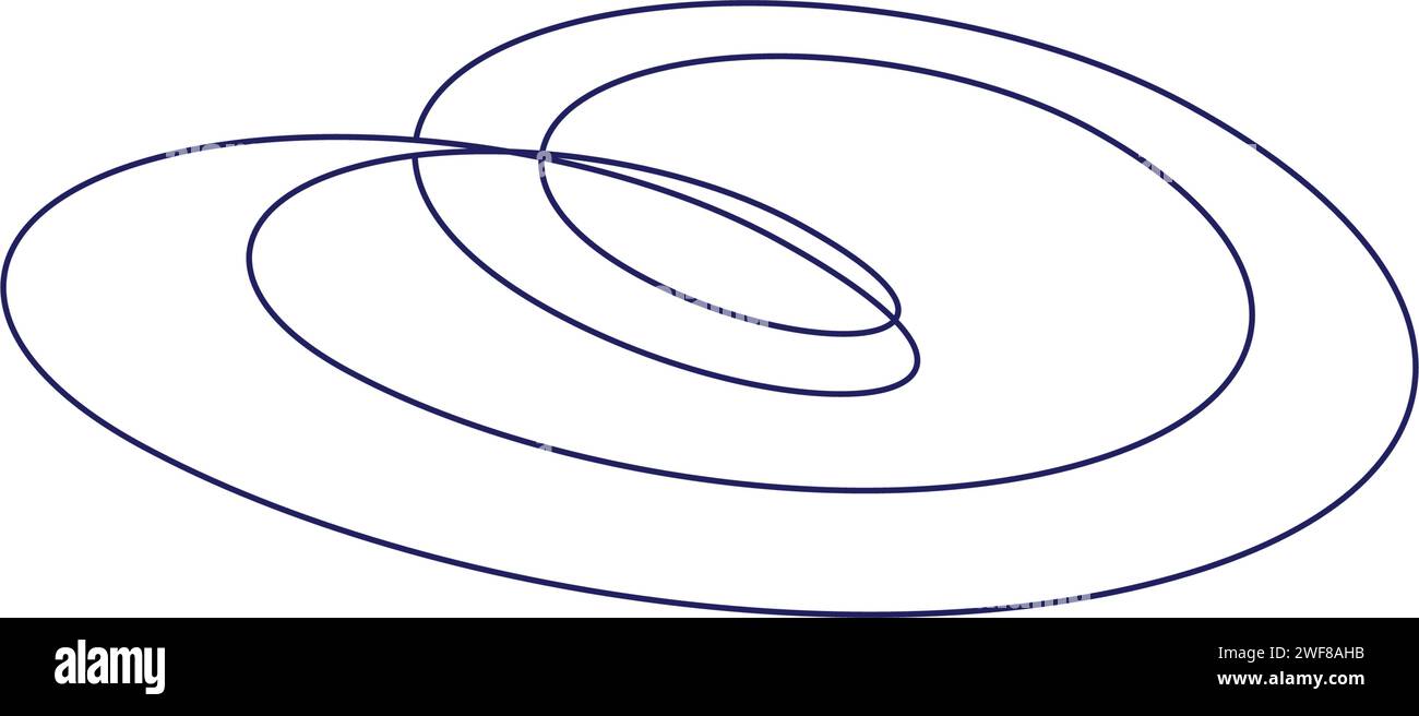 elemento di progettazione illustrazione vettoriale infinito linea loop Illustrazione Vettoriale