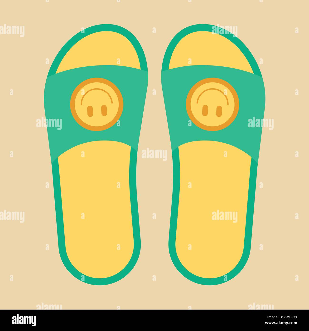 Icona infradito Isola pantofole Illustrazione Vettoriale