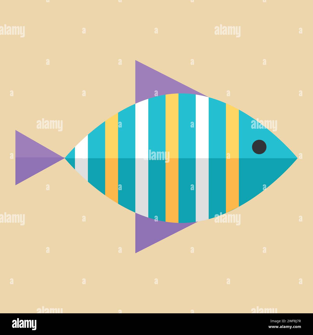 aquarium fish silhouette vector Illustrazione Vettoriale