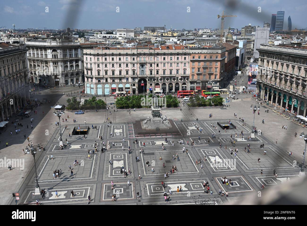 Vista dal Duomo di Milano Foto Stock