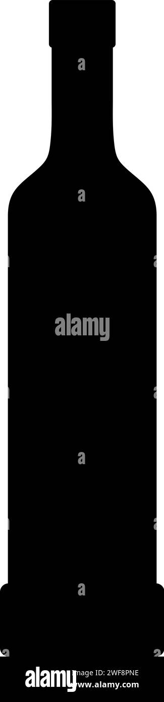 Icona della bottiglia di vetro imbevuto di alcool. Illustrazione Vettoriale