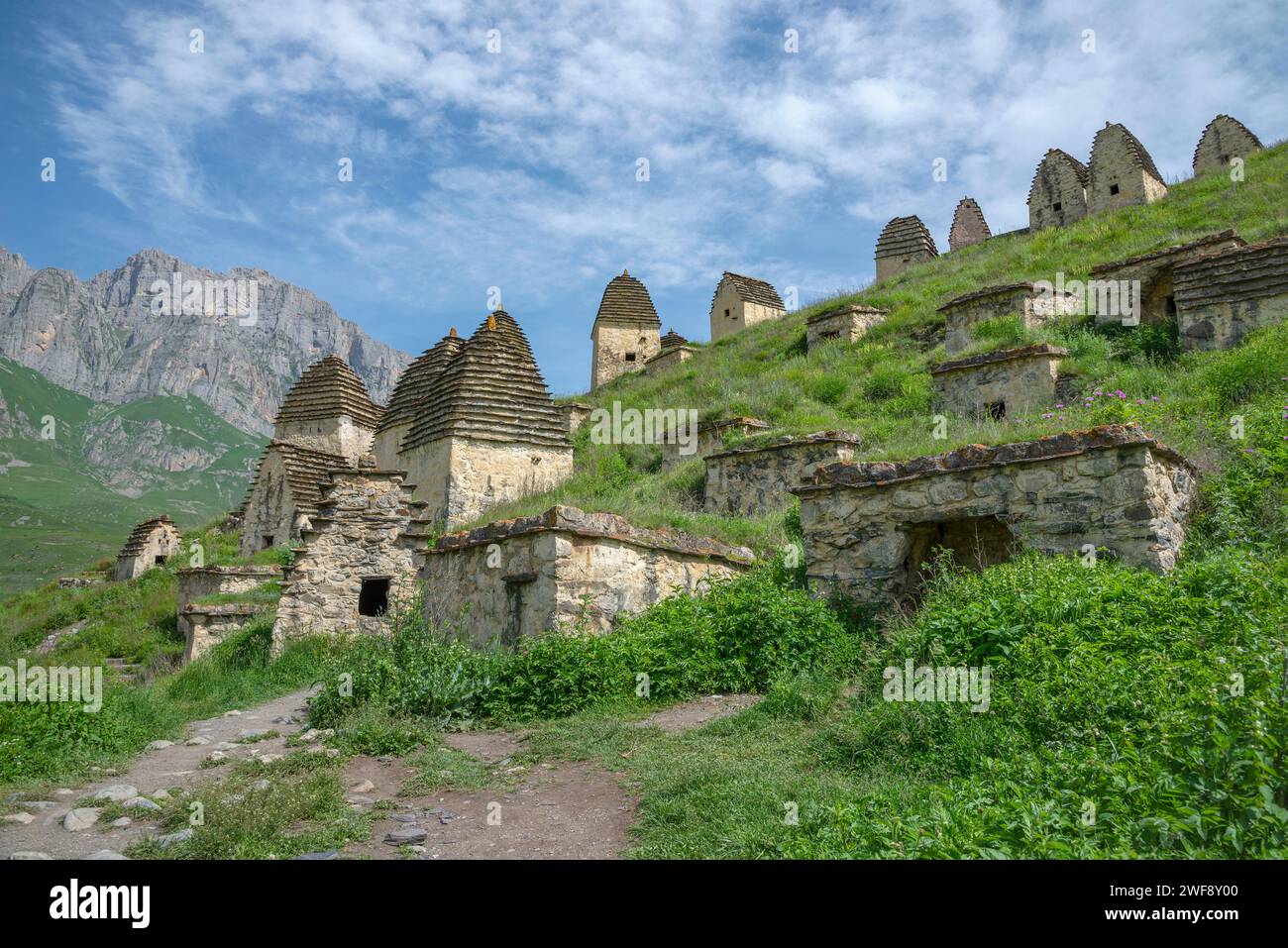 L'antico complesso funerario di Dargavs. Ossezia del Nord-Alania. Russia Foto Stock