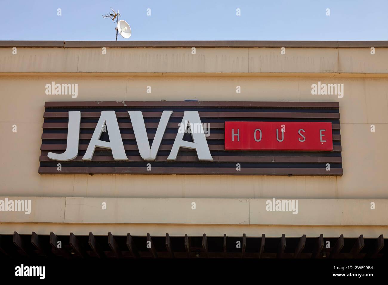 Logo Java House a Nairobi, Kenya, Africa Foto Stock