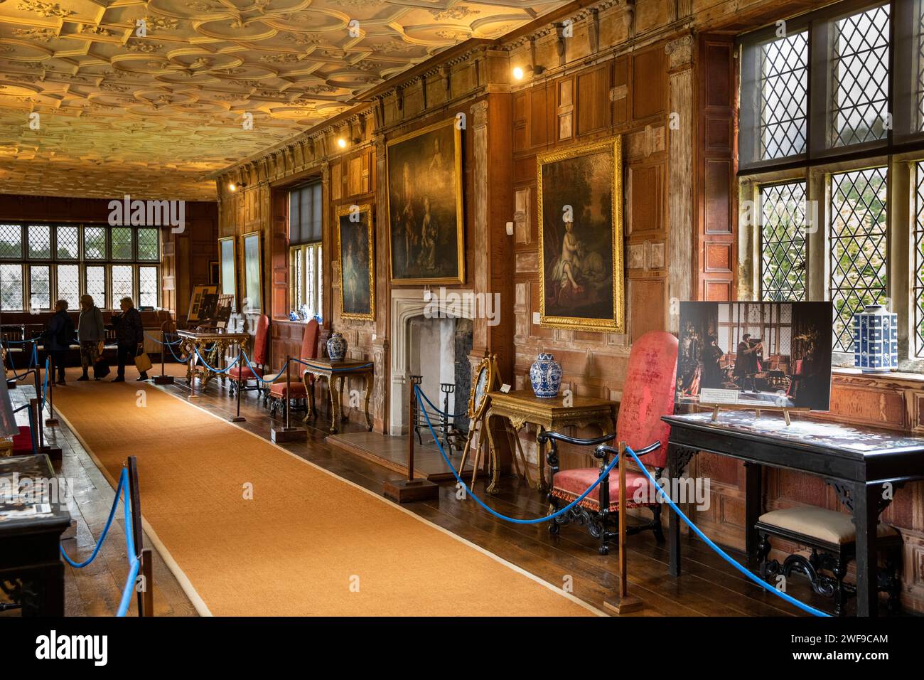 Regno Unito, Inghilterra Kent, Penshurst, Penshurst Place, The Long Gallery Foto Stock