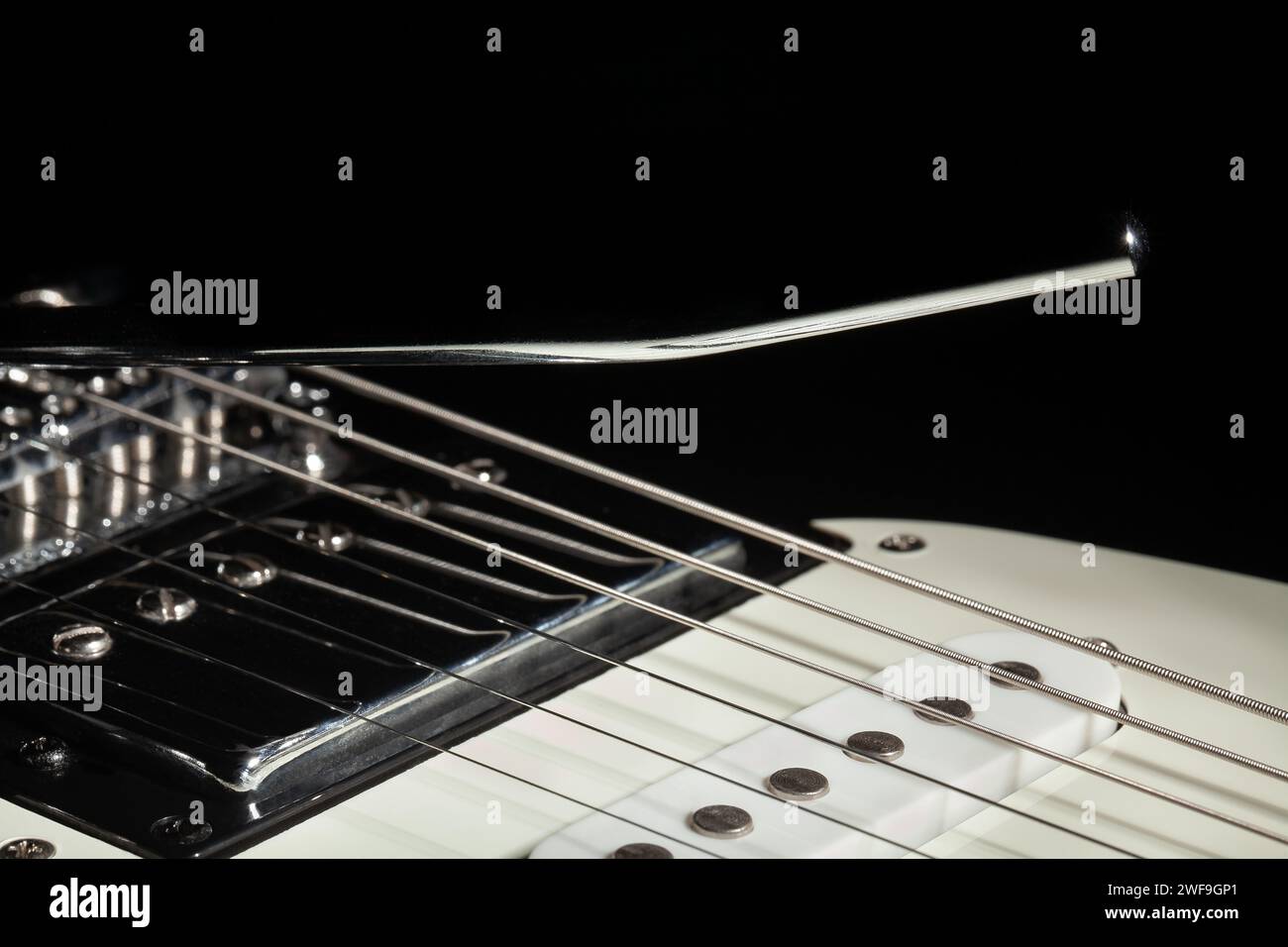 primo piano per chitarra whammy bar macro Foto Stock