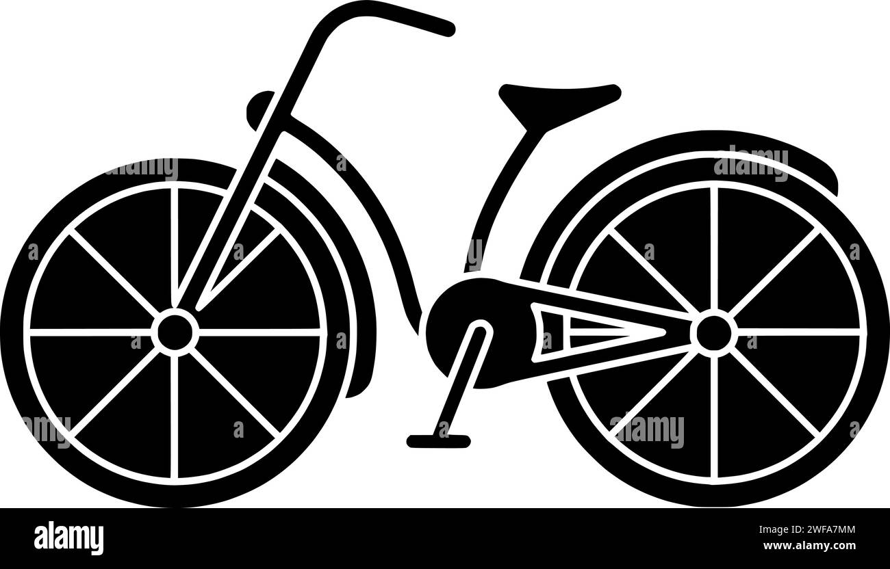 illustrazione sportiva silhouette bicicletta logo bicicletta icona ciclo profilo esterno gara velocità ciclista ciclista guida atleta attiva attività stile di vita vita avventura casco da montagna Illustrazione Vettoriale