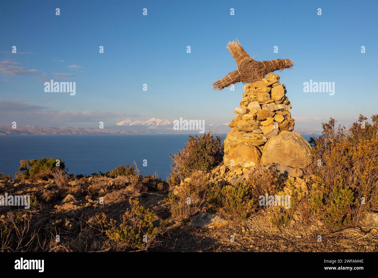 Lake Titicaca Sun Island Foto Stock