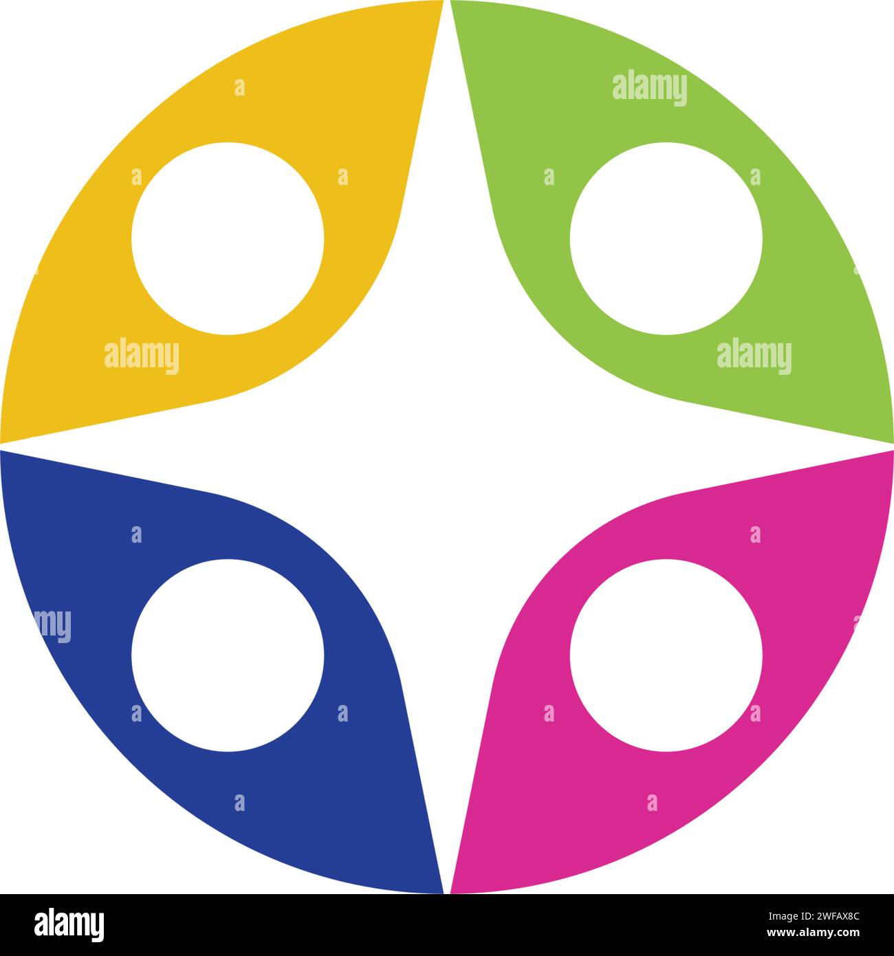 Comunità, rete e icona sociale modello di progettazione. Illustrazione Vettoriale