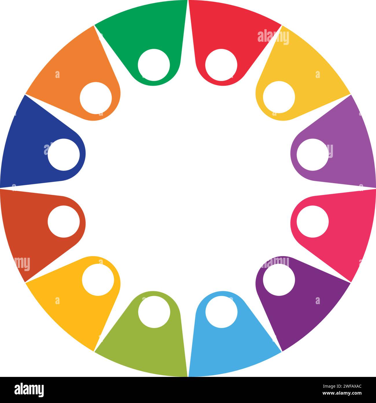 Comunità, rete e icona sociale modello di progettazione. Illustrazione Vettoriale