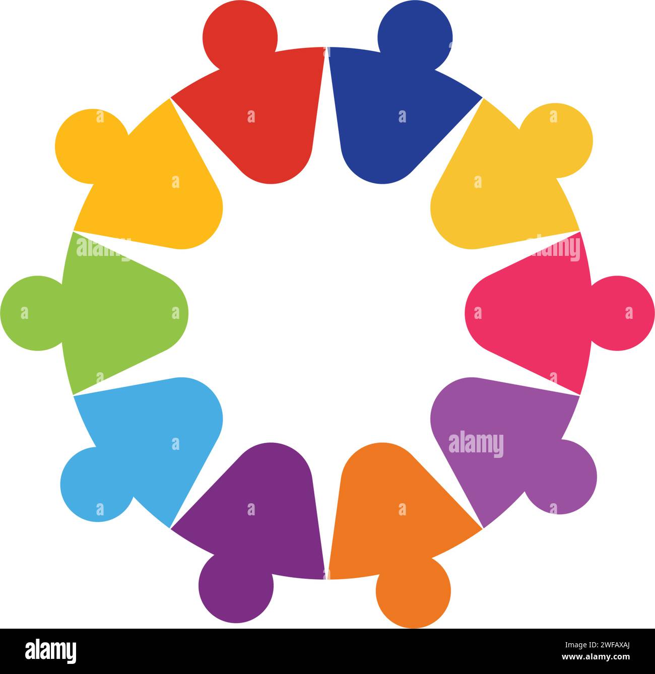 Comunità, rete e icona sociale modello di progettazione. Illustrazione Vettoriale