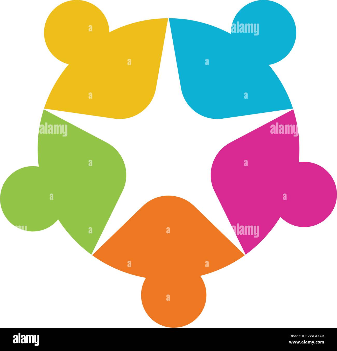 Comunità, rete e icona sociale modello di progettazione. Illustrazione Vettoriale