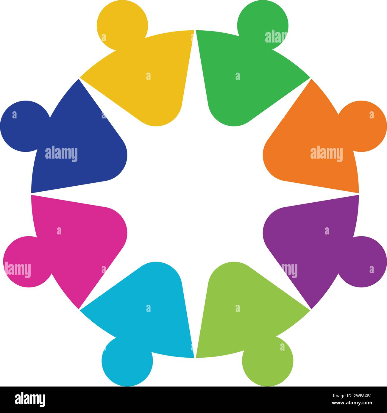 Comunità, rete e icona sociale modello di progettazione. Illustrazione Vettoriale