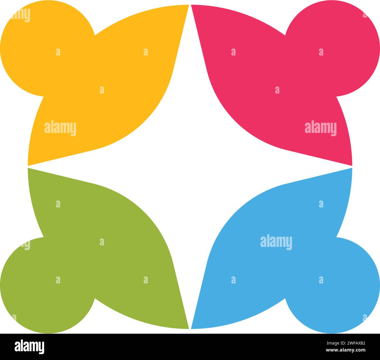 Comunità, rete e icona sociale modello di progettazione. Illustrazione Vettoriale