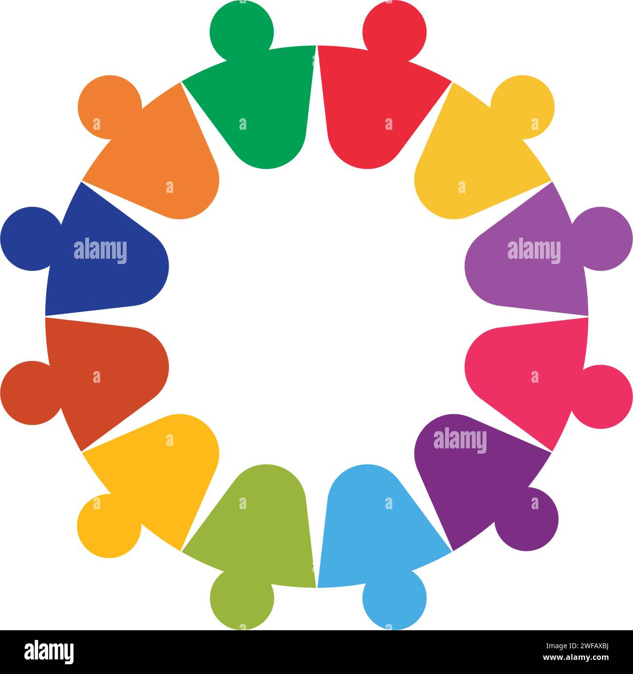 Comunità, rete e icona sociale modello di progettazione. Illustrazione Vettoriale