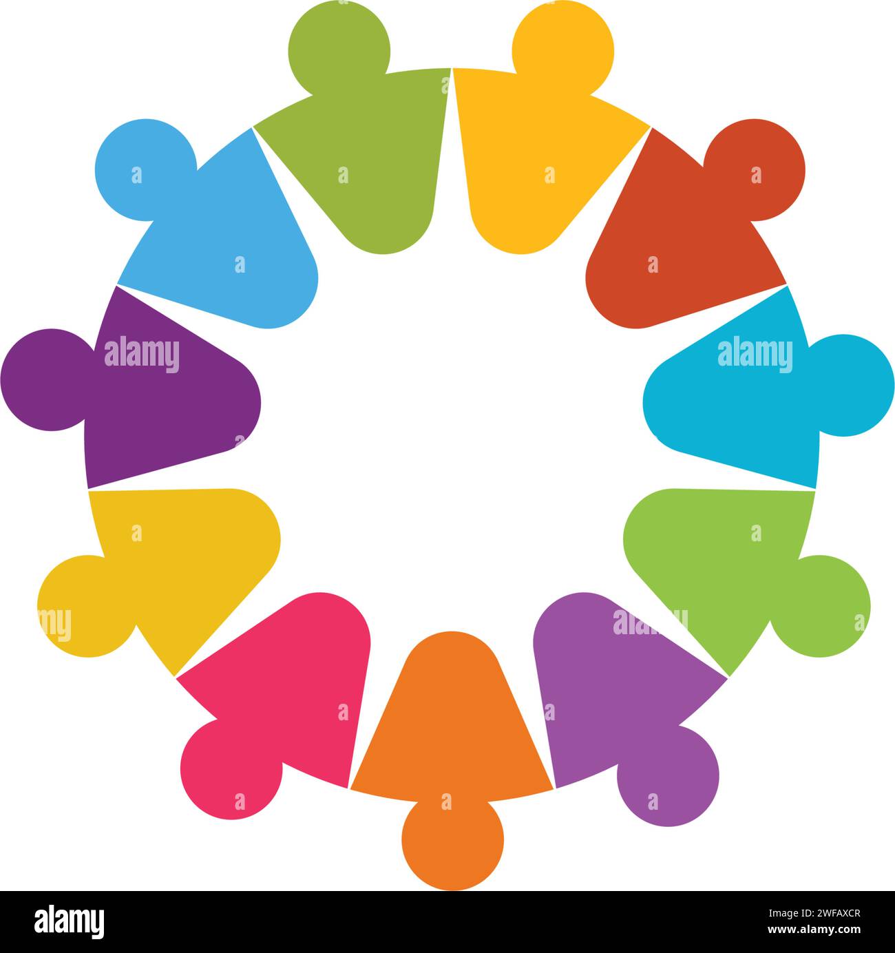 Comunità, rete e icona sociale modello di progettazione. Illustrazione Vettoriale