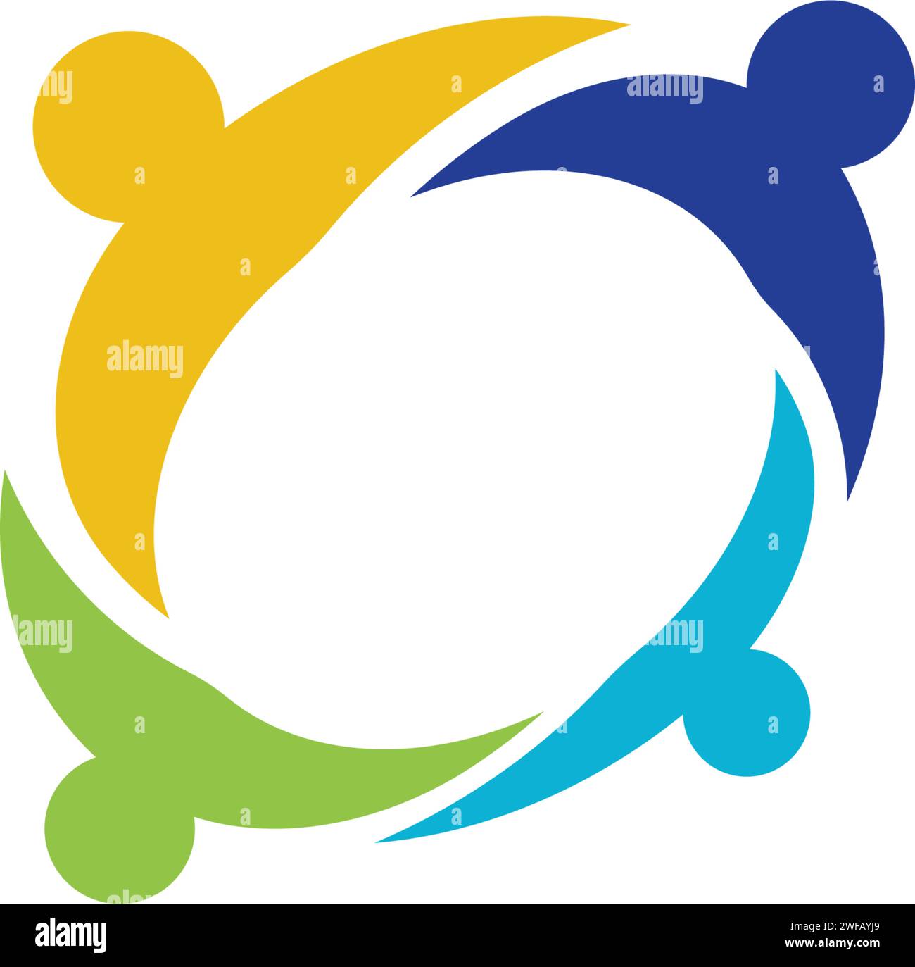 Comunità, rete e icona sociale modello di progettazione. Illustrazione Vettoriale