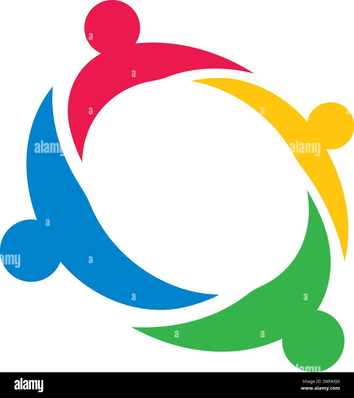 Comunità, rete e icona sociale modello di progettazione. Illustrazione Vettoriale