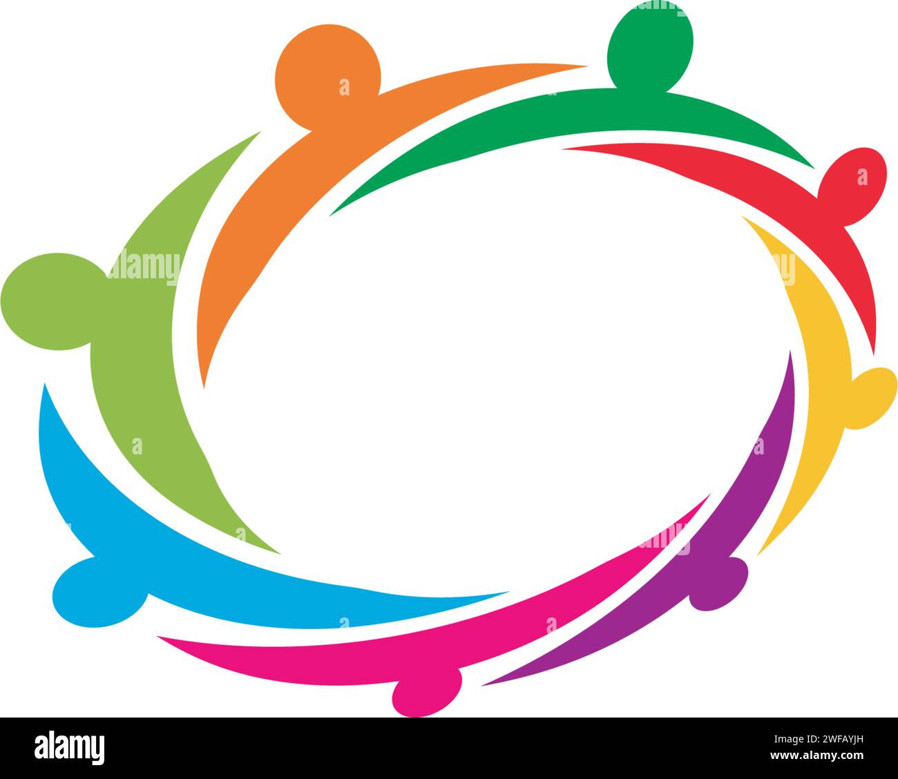 Comunità, rete e icona sociale modello di progettazione. Illustrazione Vettoriale