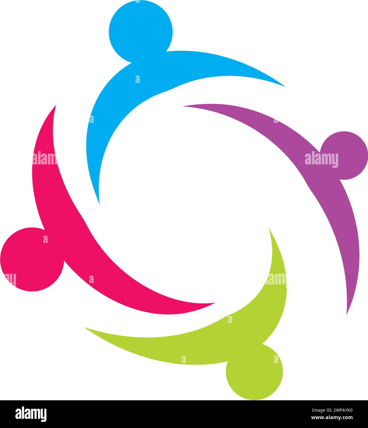 Comunità, rete e icona sociale modello di progettazione. Illustrazione Vettoriale