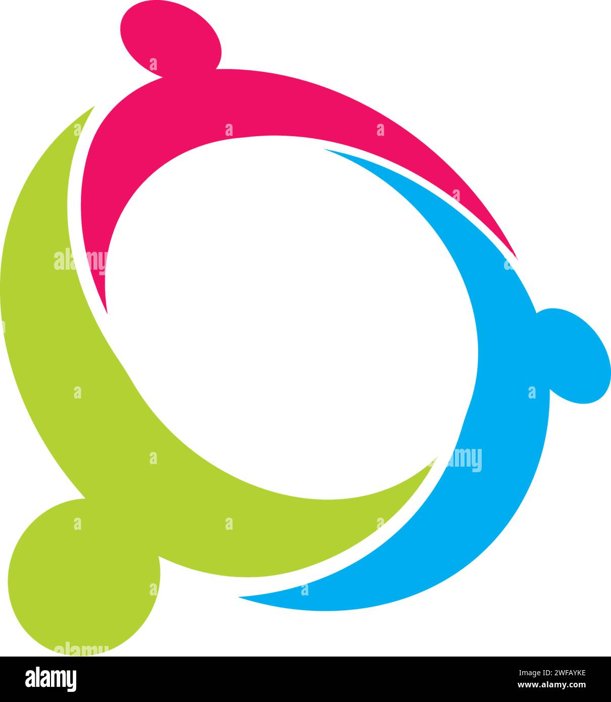 Comunità, rete e icona sociale modello di progettazione. Illustrazione Vettoriale