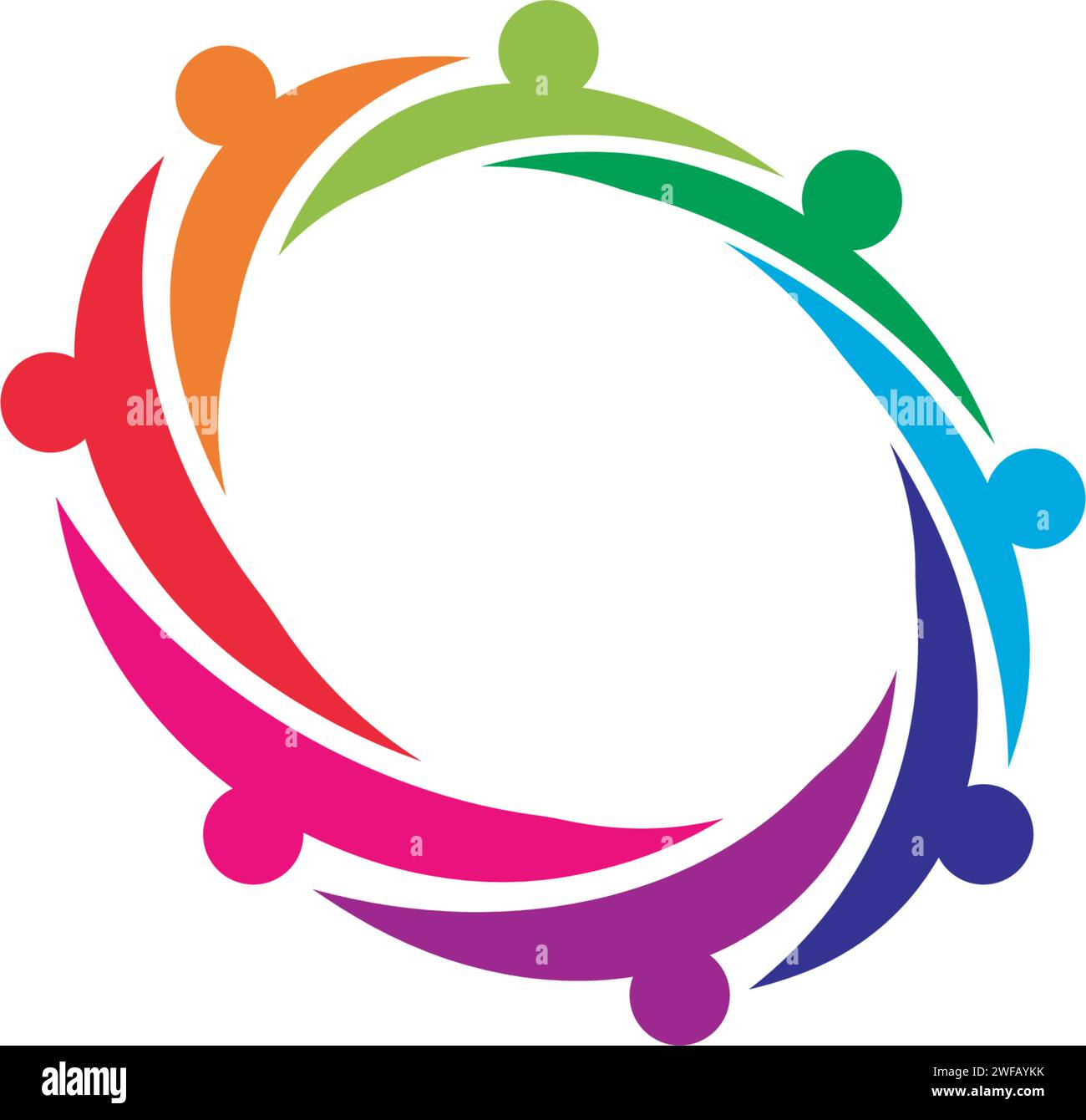 Comunità, rete e icona sociale modello di progettazione. Illustrazione Vettoriale