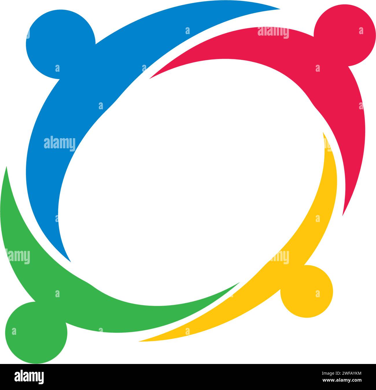 Comunità, rete e icona sociale modello di progettazione. Illustrazione Vettoriale